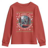 Funny Christmas Diddy Youth Sweatshirt He Sees You When You Are Sleeping Baby Oil Ugly Xmas - Wonder Print Shop