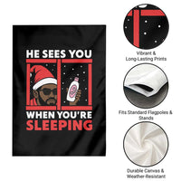 Funny Christmas Diddy Garden Flag He Sees You When You Are Sleeping Baby Oil - Wonder Print Shop