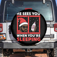 Funny Christmas Diddy Spare Tire Cover He Sees You When You Are Sleeping Baby Oil - Wonder Print Shop