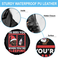 Funny Christmas Diddy Spare Tire Cover He Sees You When You Are Sleeping Baby Oil - Wonder Print Shop
