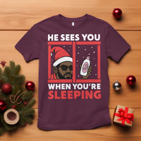 Funny Christmas Diddy T Shirt He Sees You When You Are Sleeping Baby Oil - Wonder Print Shop