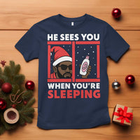 Funny Christmas Diddy T Shirt He Sees You When You Are Sleeping Baby Oil - Wonder Print Shop