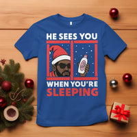 Funny Christmas Diddy T Shirt He Sees You When You Are Sleeping Baby Oil - Wonder Print Shop