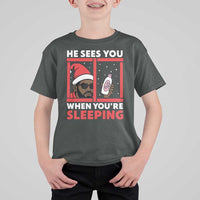 Funny Christmas Diddy T Shirt For Kid He Sees You When You Are Sleeping Baby Oil - Wonder Print Shop