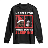 Funny Christmas Diddy Long Sleeve Shirt He Sees You When You Are Sleeping Baby Oil - Wonder Print Shop