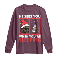 Funny Christmas Diddy Long Sleeve Shirt He Sees You When You Are Sleeping Baby Oil - Wonder Print Shop