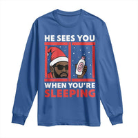 Funny Christmas Diddy Long Sleeve Shirt He Sees You When You Are Sleeping Baby Oil - Wonder Print Shop