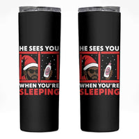 Funny Christmas Diddy Skinny Tumbler He Sees You When You Are Sleeping Baby Oil - Wonder Print Shop