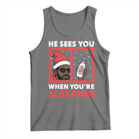 Funny Christmas Diddy Tank Top He Sees You When You Are Sleeping Baby Oil - Wonder Print Shop