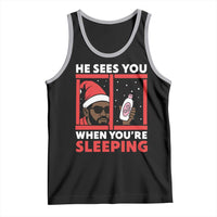 Funny Christmas Diddy Tank Top He Sees You When You Are Sleeping Baby Oil - Wonder Print Shop