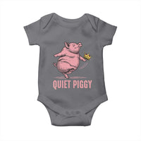 Funny Quiet Piggy Baby Onesie Pig Political Humor No King - Wonder Print Shop