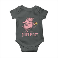 Funny Quiet Piggy Baby Onesie Pig Political Humor No King - Wonder Print Shop