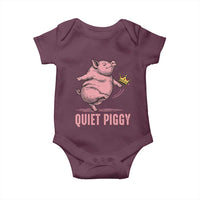 Funny Quiet Piggy Baby Onesie Pig Political Humor No King - Wonder Print Shop