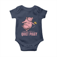 Funny Quiet Piggy Baby Onesie Pig Political Humor No King - Wonder Print Shop