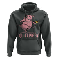Funny Quiet Piggy Hoodie Pig Political Humor No King - Wonder Print Shop