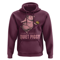 Funny Quiet Piggy Hoodie Pig Political Humor No King - Wonder Print Shop