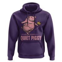 Funny Quiet Piggy Hoodie Pig Political Humor No King - Wonder Print Shop