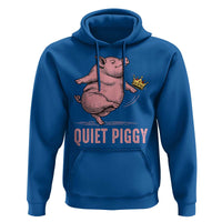 Funny Quiet Piggy Hoodie Pig Political Humor No King - Wonder Print Shop