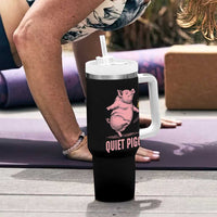 Funny Quiet Piggy Tumbler With Handle Pig Political Humor No King - Wonder Print Shop