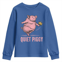 Funny Quiet Piggy Youth Sweatshirt Pig Political Humor No King - Wonder Print Shop