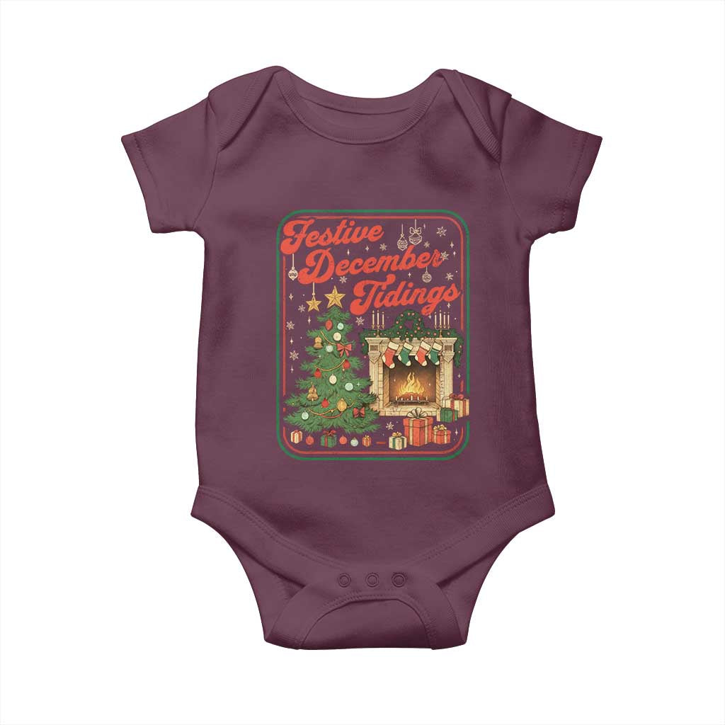 Funny Democrat Christmas Baby Onesie Festive December Tiding Xmas Political Satire - Wonder Print Shop