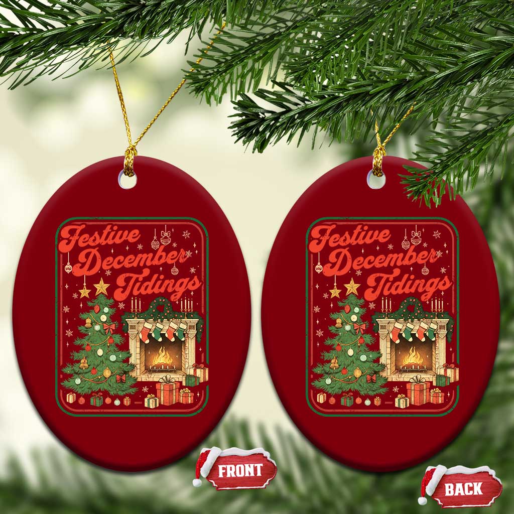 Funny Democrat Christmas Ceramic Ornament Festive December Tiding Xmas Political Satire - Wonder Print Shop