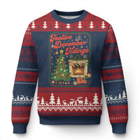 Funny Democrat Xmas Ugly Christmas Sweater Festive December Tiding Xmas Political Satire - Wonder Print Shop