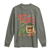 Funny Democrat Christmas Long Sleeve Shirt Festive December Tiding Xmas Political Satire - Wonder Print Shop