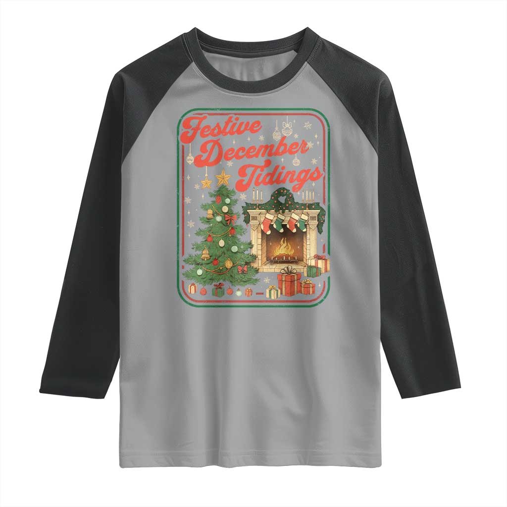 Funny Democrat Christmas Raglan Shirt Festive December Tiding Xmas Political Satire - Wonder Print Shop