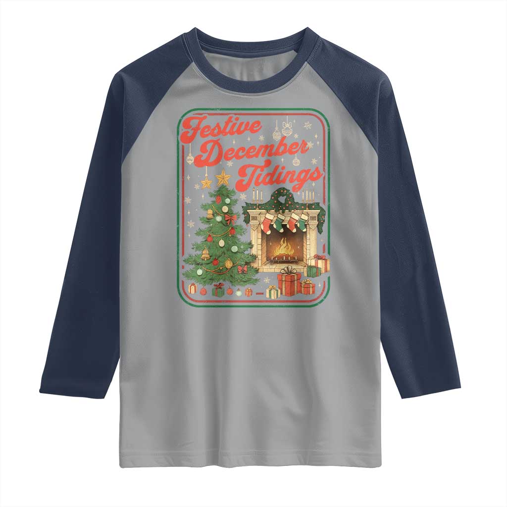 Funny Democrat Christmas Raglan Shirt Festive December Tiding Xmas Political Satire - Wonder Print Shop