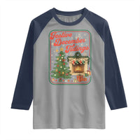 Funny Democrat Christmas Raglan Shirt Festive December Tiding Xmas Political Satire - Wonder Print Shop