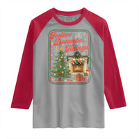 Funny Democrat Christmas Raglan Shirt Festive December Tiding Xmas Political Satire - Wonder Print Shop