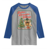 Funny Democrat Christmas Raglan Shirt Festive December Tiding Xmas Political Satire - Wonder Print Shop