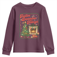 Funny Democrat Christmas Youth Sweatshirt Festive December Tiding Xmas Political Satire - Wonder Print Shop