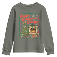 Funny Democrat Christmas Youth Sweatshirt Festive December Tiding Xmas Political Satire - Wonder Print Shop