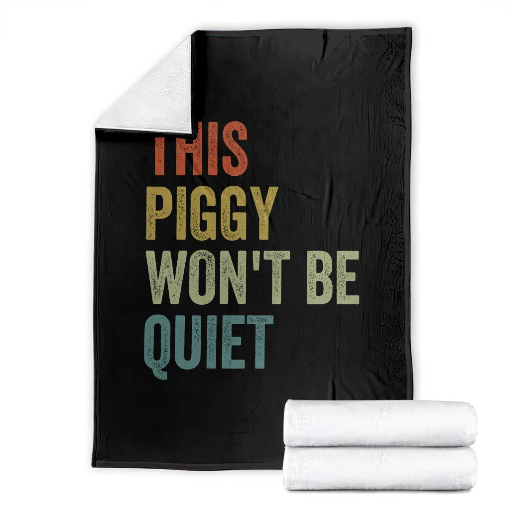 Funny This Piggy Wont Be Quiet Throw Blanket Pig Political Humor - Wonder Print Shop