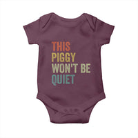 Funny This Piggy Wont Be Quiet Baby Onesie Pig Political Humor - Wonder Print Shop