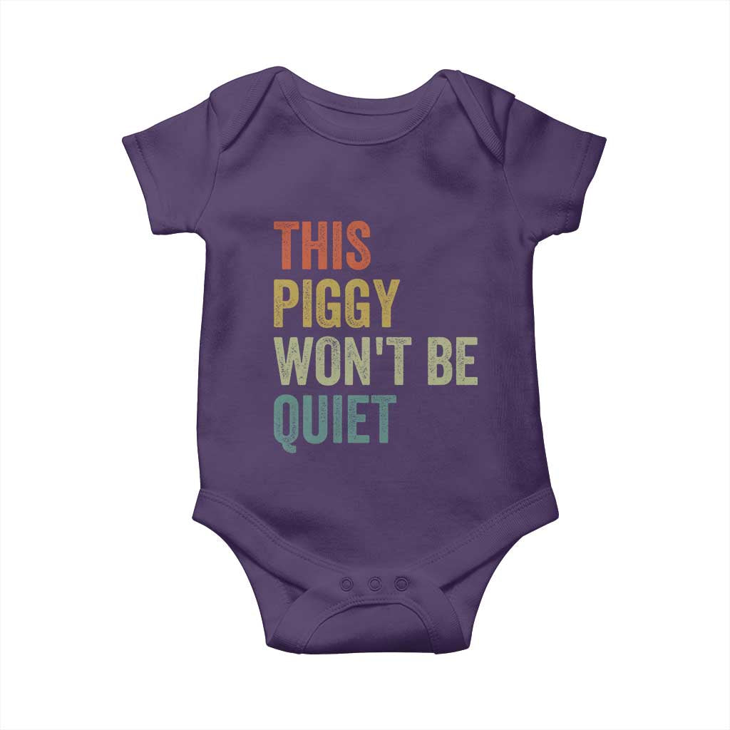 Funny This Piggy Wont Be Quiet Baby Onesie Pig Political Humor - Wonder Print Shop