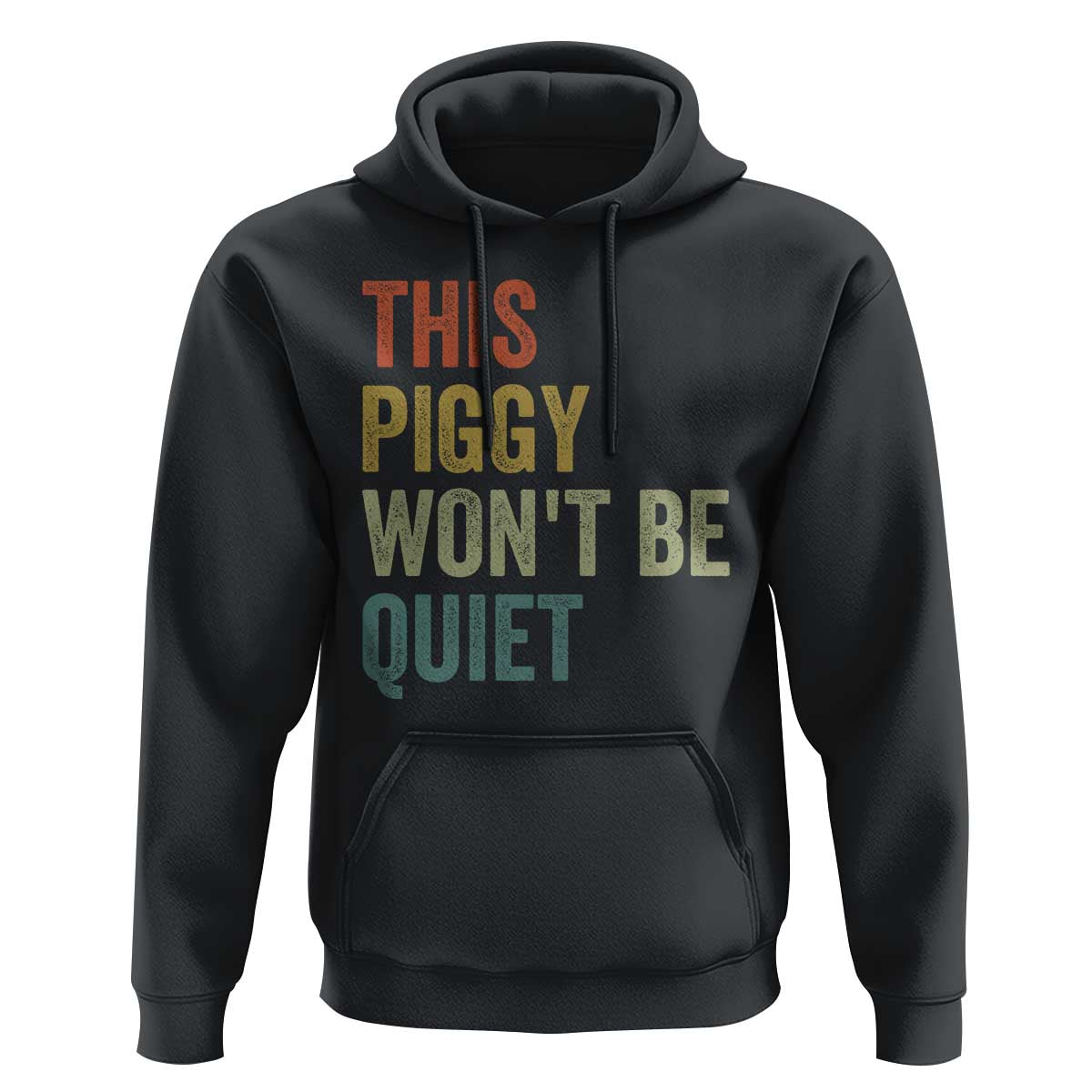 Funny This Piggy Wont Be Quiet Hoodie Pig Political Humor - Wonder Print Shop