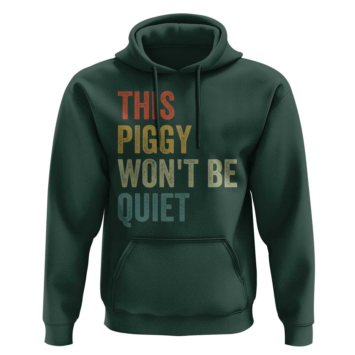 Funny This Piggy Wont Be Quiet Hoodie Pig Political Humor - Wonder Print Shop