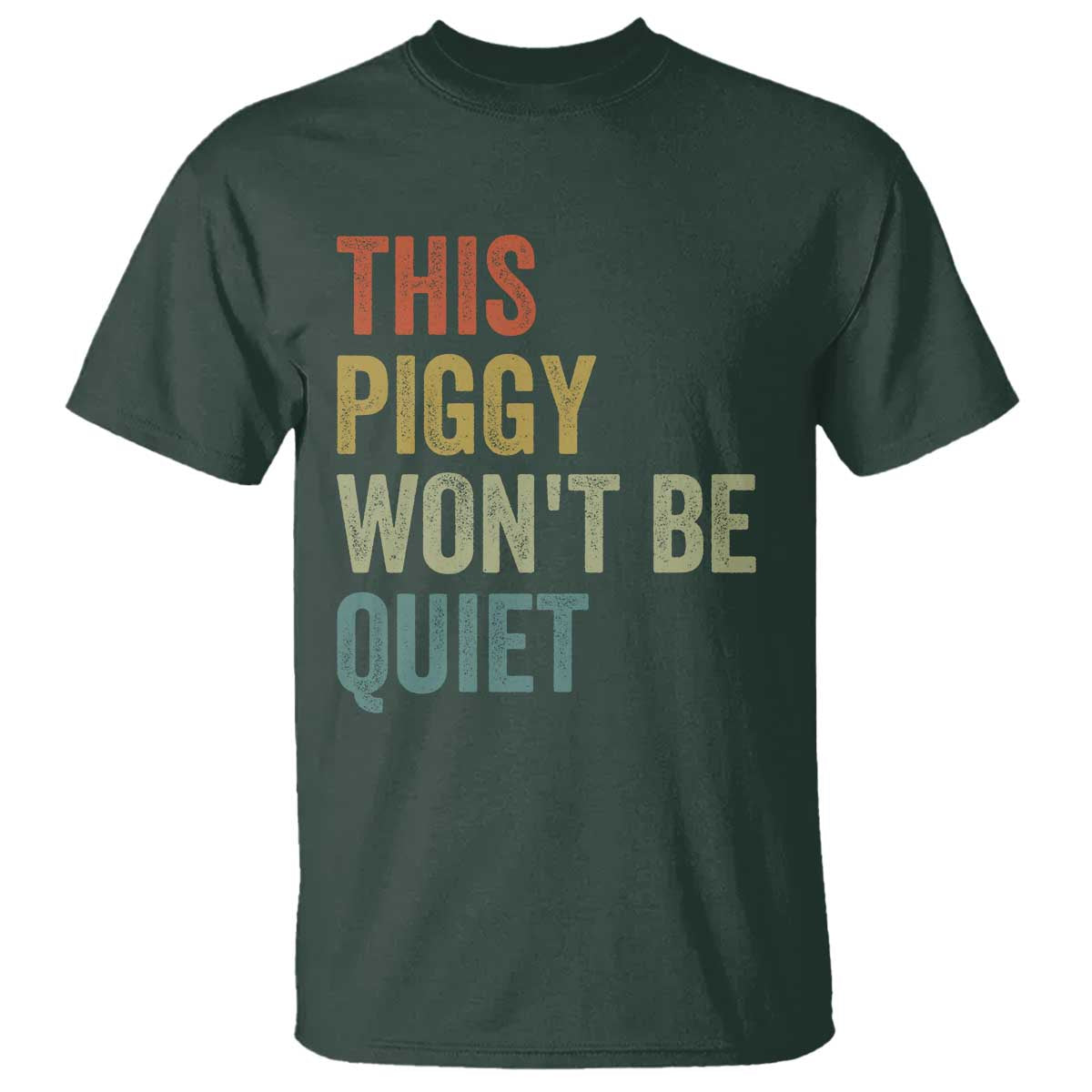 Funny This Piggy Wont Be Quiet T Shirt Pig Political Humor - Wonder Print Shop