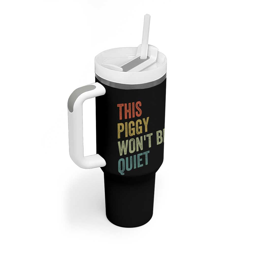 Funny This Piggy Wont Be Quiet Tumbler With Handle Pig Political Humor - Wonder Print Shop