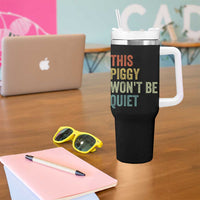 Funny This Piggy Wont Be Quiet Tumbler With Handle Pig Political Humor - Wonder Print Shop