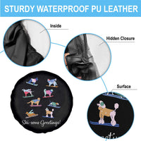 Funny Skiing Dog Spare Tire Cover Ski Sons Greetings Ski Winter Sport - Wonder Print Shop