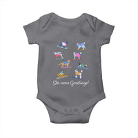 Funny Skiing Dog Baby Onesie Ski Sons Greetings Ski Winter Sport - Wonder Print Shop