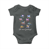 Funny Skiing Dog Baby Onesie Ski Sons Greetings Ski Winter Sport - Wonder Print Shop
