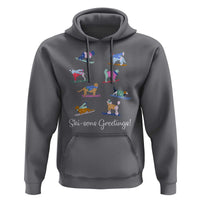 Funny Skiing Dog Hoodie Ski Sons Greetings Ski Winter Sport - Wonder Print Shop