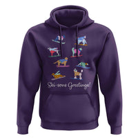 Funny Skiing Dog Hoodie Ski Sons Greetings Ski Winter Sport - Wonder Print Shop