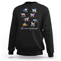 Funny Skiing Dog Sweatshirt Ski Sons Greetings Ski Winter Sport - Wonder Print Shop