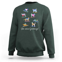 Funny Skiing Dog Sweatshirt Ski Sons Greetings Ski Winter Sport - Wonder Print Shop